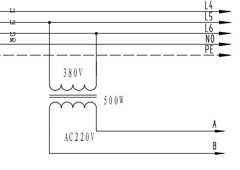 380V转220V原理示意图 380V转220V变压器工作原理图