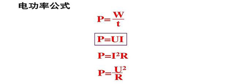 电功率计算公式图解
